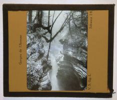 Glasdia Schweiz: Jura NE - Gorges de l`Areuse, um 1930